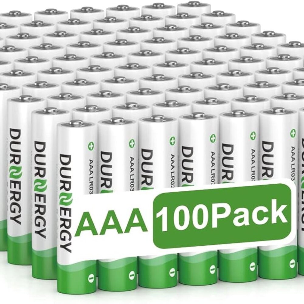 AAA Batteries 100 Pack Alkaline 1.5V 10 Year Shelf Life 1200mAh High Capacity fo